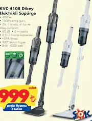 KİWİ KVC-4108 DİKEY ELEKTRİKLİ SÜPÜRGE fiyat ve kampanya bilgisi